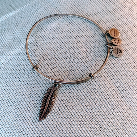 Alex and Ani feather adjustable bangle bracelet - Picture 4 of 4